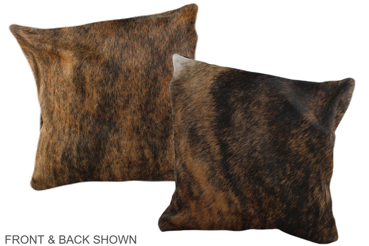 Medium Brindle 16"x16" Brazilian Cowhide Pillow #A35603 by Hudson Hides