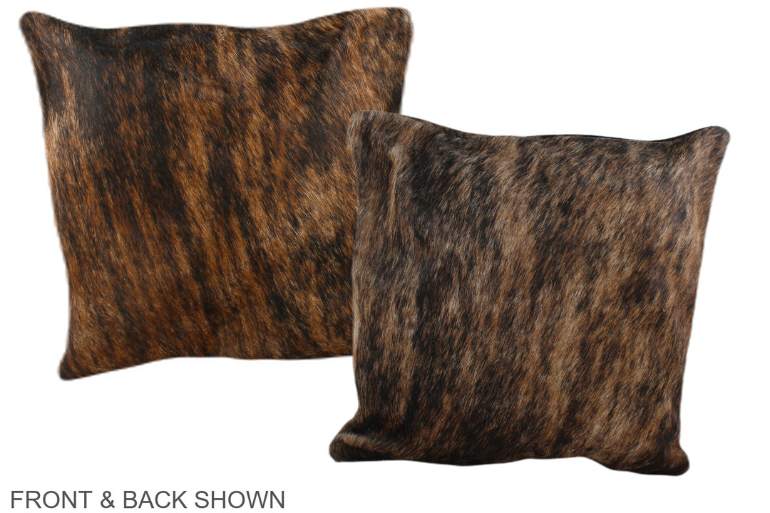 Medium Brindle 16"x16" Brazilian Cowhide Pillow #A35605 by Hudson Hide