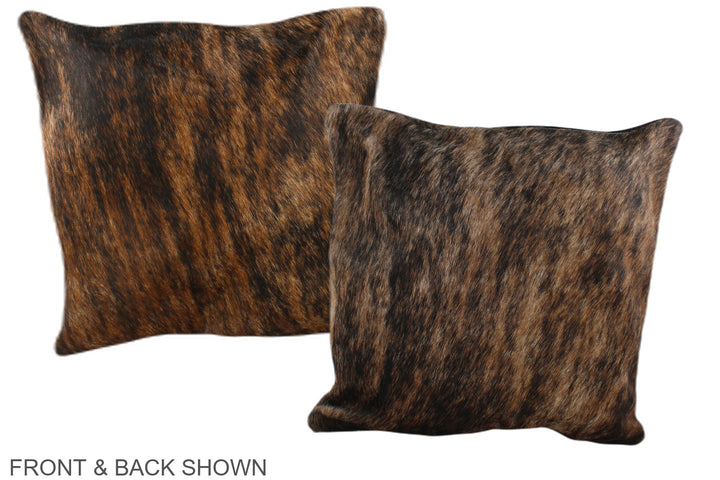 Medium Brindle 16"x16" Brazilian Cowhide Pillow #A35605 by Hudson Hides