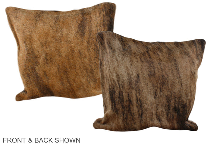 Medium Brindle 16"x16" Brazilian Cowhide Pillow #A35606 by Hudson Hides