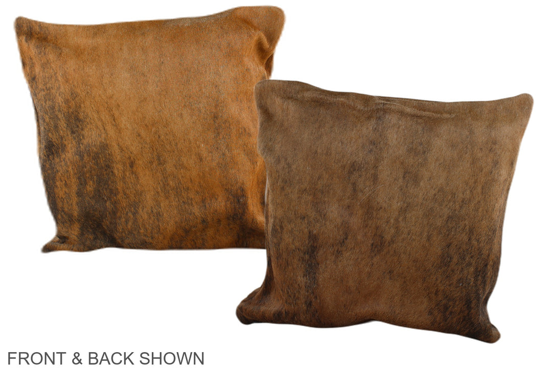 Medium Brindle 16"x16" Brazilian Cowhide Pillow #A35611 by Hudson Hide
