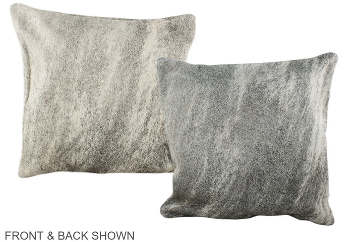 Grey 16"x16" Brazilian Cowhide Pillow #A35613 by Hudson Hides