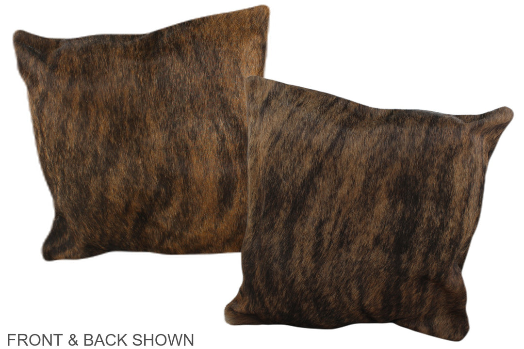 Medium Brindle 16"x16" Brazilian Cowhide Pillow #A35614 by Hudson Hide