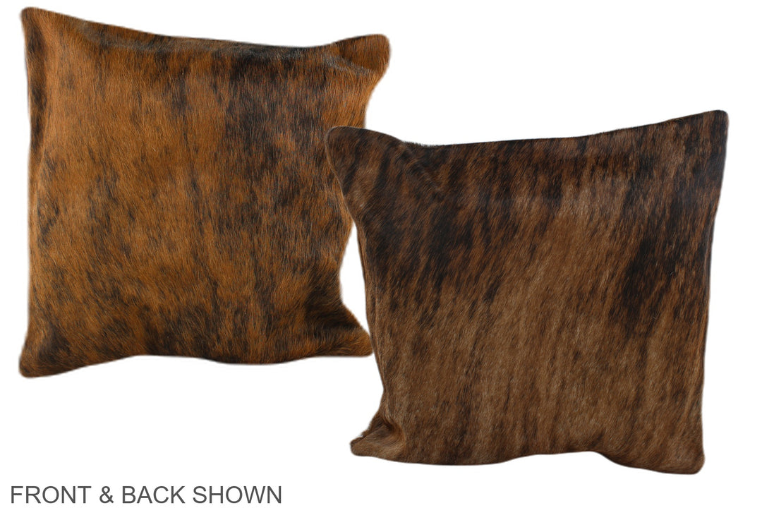 Medium Brindle 16"x16" Brazilian Cowhide Pillow #A35616 by Hudson Hide