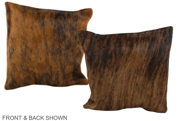 Medium Brindle 16"x16" Brazilian Cowhide Pillow #A35616 by Hudson Hides
