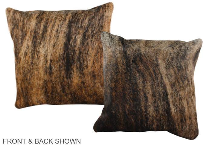 Medium Brindle 16"x16" Brazilian Cowhide Pillow #A35620 by Hudson Hides