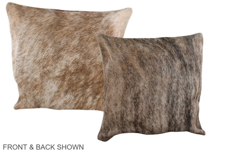 Medium Brindle 16"x16" Brazilian Cowhide Pillow #A35627 by Hudson Hides