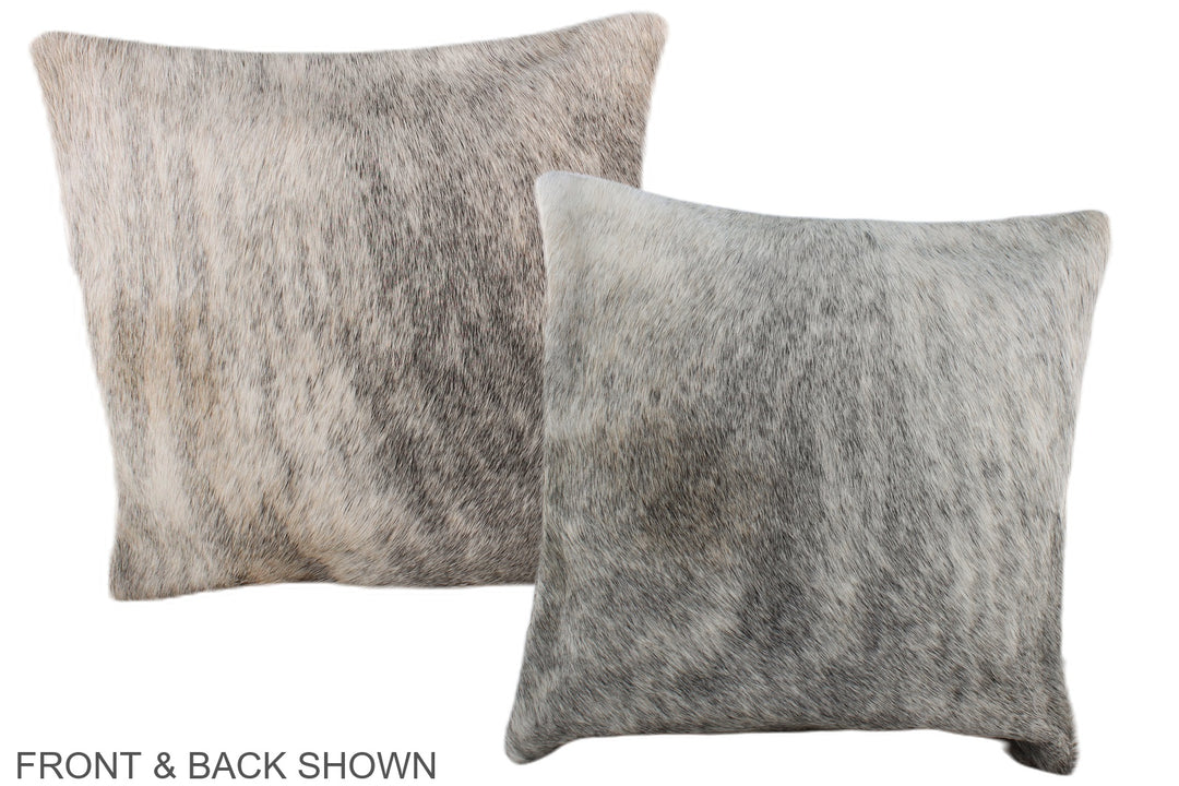 Grey 16"x16" Brazilian Cowhide Pillow #A35629 by Hudson Hides