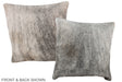Grey 16"x16" Brazilian Cowhide Pillow #A35629 by Hudson Hides