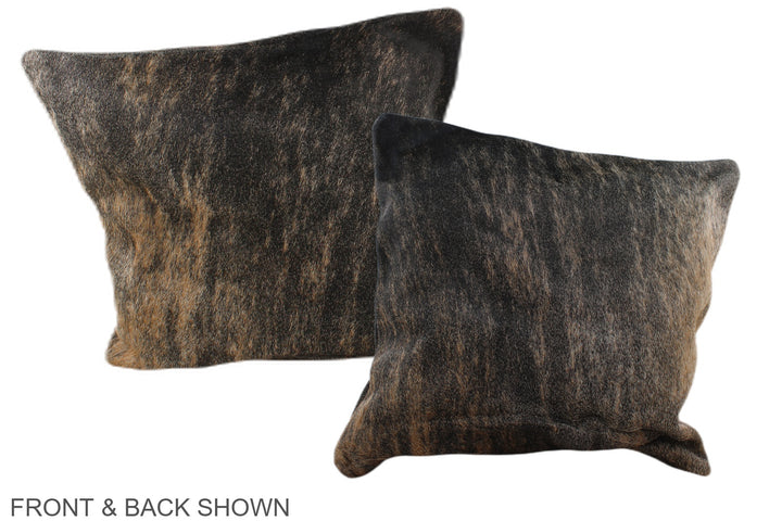 Dark Brindle 16"x16" Brazilian Cowhide Pillow #A35634 by Hudson Hides