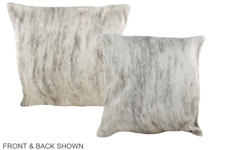 Grey 16"x16" Brazilian Cowhide Pillow #A35642 by Hudson Hides
