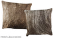 Grey 16"x16" Brazilian Cowhide Pillow #A35646 by Hudson Hides
