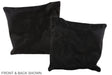 Solid Black 16"x16" Brazilian Cowhide Pillow #A35647 by Hudson Hides