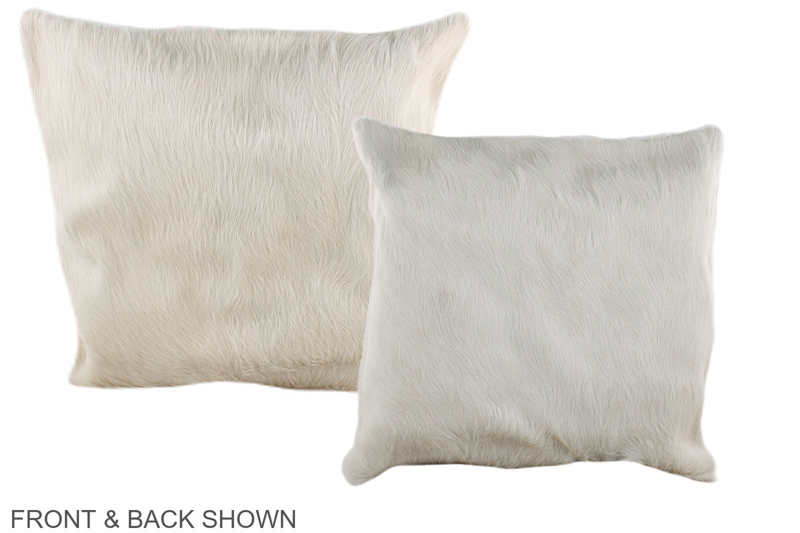 Solid White Cowhide Pillow #A35668