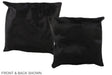 Solid Black 16"x16" Brazilian Cowhide Pillow #A35669 by Hudson Hides