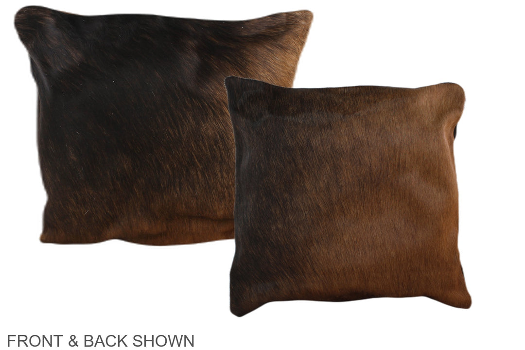 Chocolate 16"x16" Brazilian Cowhide Pillow #A35670 by Hudson Hides