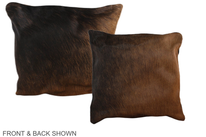 Chocolate 16"x16" Brazilian Cowhide Pillow #A35670 by Hudson Hides