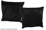 Solid Black 16"x16" Brazilian Cowhide Pillow #A35682 by Hudson Hides
