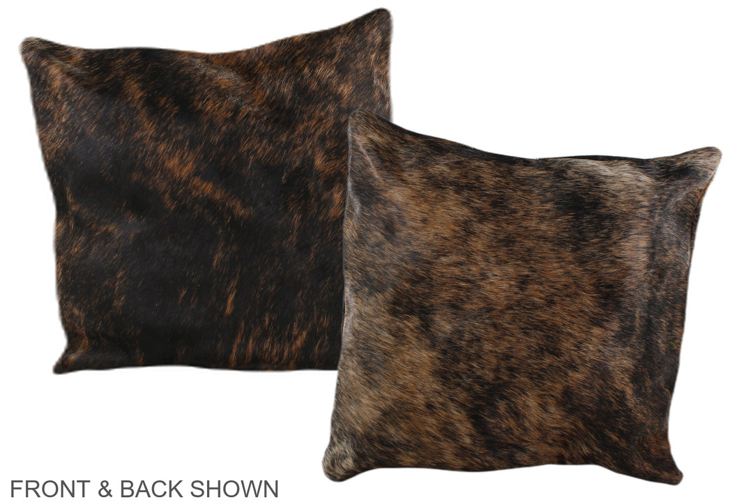 Dark Brindle 16"x16" Brazilian Cowhide Pillow #A35684 by Hudson Hides