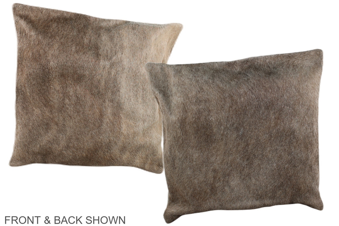 Taupe 16"x16" Brazilian Cowhide Pillow #A35695 by Hudson Hides