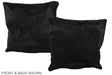 Solid Black 16"x16" Brazilian Cowhide Pillow #A35698 by Hudson Hides