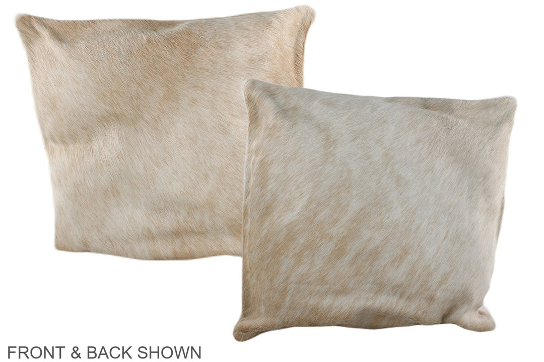 Beige 16"x16" Brazilian Cowhide Pillow #A35699 by Hudson Hides
