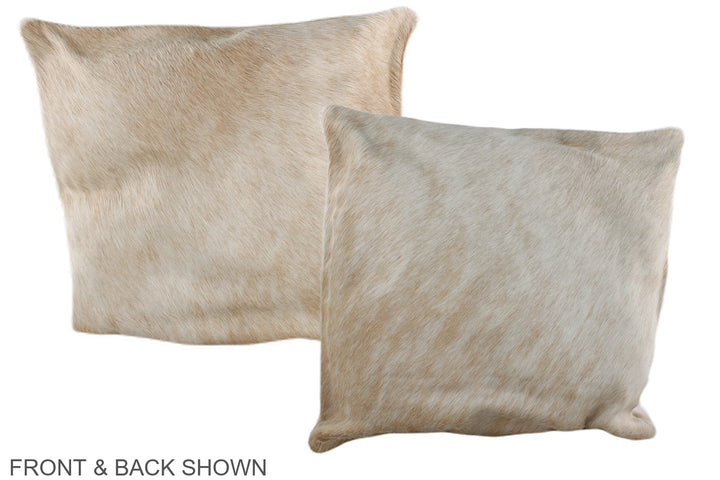 Beige 16"x16" Brazilian Cowhide Pillow #A35699 by Hudson Hides