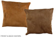 Solid Brown 16"x16" Brazilian Cowhide Pillow #A35706 by Hudson Hides