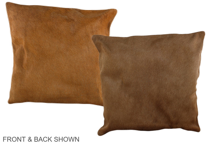 Solid Brown 16"x16" Brazilian Cowhide Pillow #A35706 by Hudson Hides