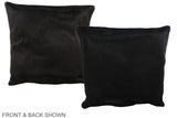 Solid Black 16"x16" Brazilian Cowhide Pillow #A35707 by Hudson Hides