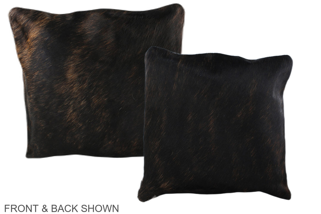 Dark Brindle 16"x16" Brazilian Cowhide Pillow #A35712 by Hudson Hides