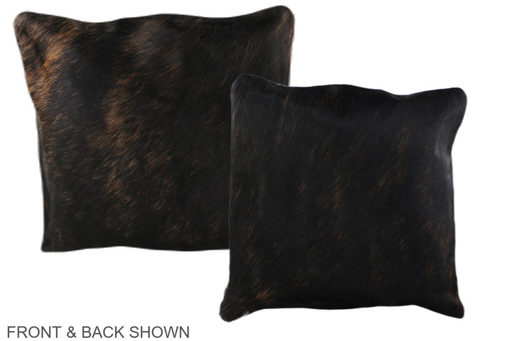 Dark Brindle 16"x16" Brazilian Cowhide Pillow #A35712 by Hudson Hides