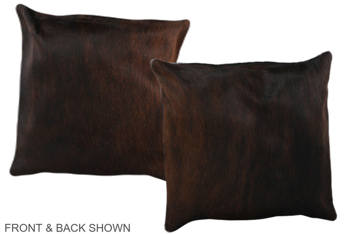 Dark Brindle 16"x16" Brazilian Cowhide Pillow #A35714 by Hudson Hides
