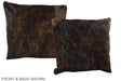 Dark Brindle 16"x16" Brazilian Cowhide Pillow #A35719 by Hudson Hides
