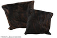 Dark Brindle 16"x16" Brazilian Cowhide Pillow #A35727 by Hudson Hides