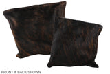 Dark Brindle 16"x16" Brazilian Cowhide Pillow #A35727 by Hudson Hides