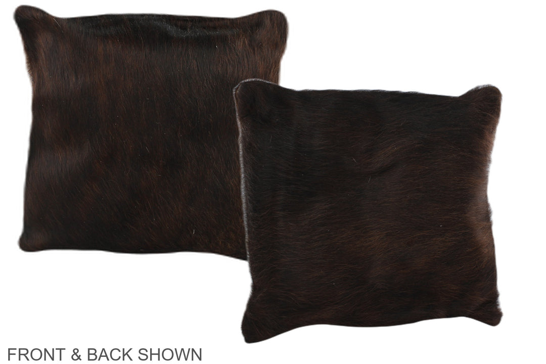 Dark Brindle 16"x16" Brazilian Cowhide Pillow #A35729 by Hudson Hides