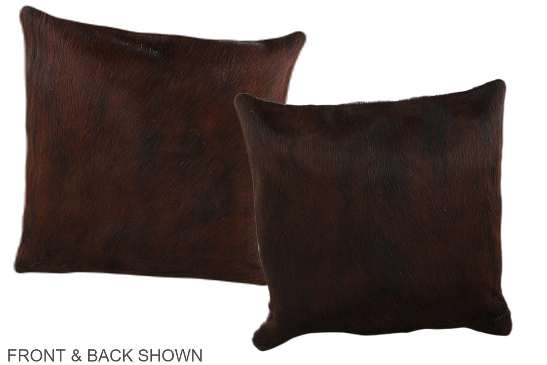 Dark Brindle 16"x16" Brazilian Cowhide Pillow #A35732 by Hudson Hides