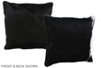 Solid Black 16"x16" Brazilian Cowhide Pillow #A35734 by Hudson Hides