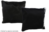 Solid Black 16"x16" Brazilian Cowhide Pillow #A35734 by Hudson Hides