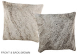 Grey with White 16"x16" Brazilian Cowhide Pillow #A35737 by Hudson Hides