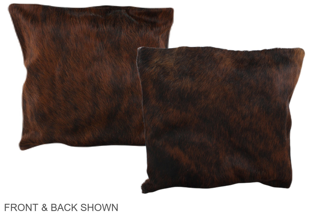 Dark Brindle 16"x16" Brazilian Cowhide Pillow #A35742 by Hudson Hides