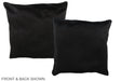 Solid Black 16"x16" Brazilian Cowhide Pillow #A35743 by Hudson Hides