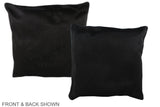 Solid Black 16"x16" Brazilian Cowhide Pillow #A35743 by Hudson Hides