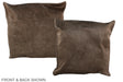 Taupe 16"x16" Brazilian Cowhide Pillow #A35746 by Hudson Hides