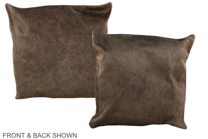 Taupe 16"x16" Brazilian Cowhide Pillow #A35746 by Hudson Hides