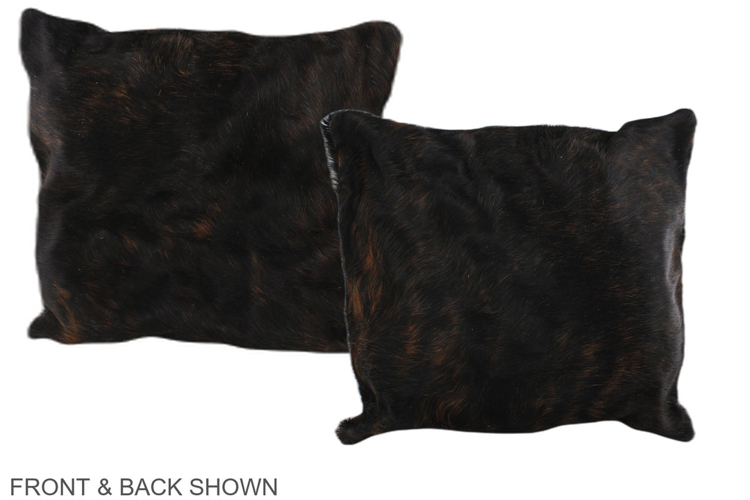 Dark Brindle 16"x16" Brazilian Cowhide Pillow #A35748 by Hudson Hides