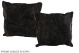 Dark Brindle 16"x16" Brazilian Cowhide Pillow #A35748 by Hudson Hides