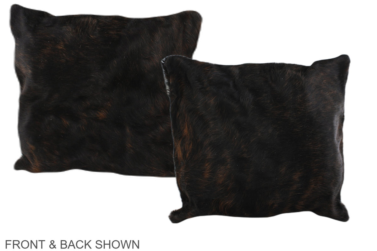 Dark Brindle Cowhide Pillow #A35748
