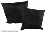 Dark Brindle 16"x16" Brazilian Cowhide Pillow #A35750 by Hudson Hides